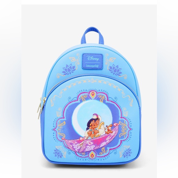 Loungefly Handbags - Disney Loungefly Aladdin and Jasmine magic carpet ride mini backpack